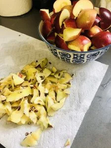 Chopped apples for Keto Low-Carb Apple Butter
