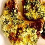 KETO LOW-CARB PALEO PORK CHOPS WITH SPINACH RICOTTA STUFFING