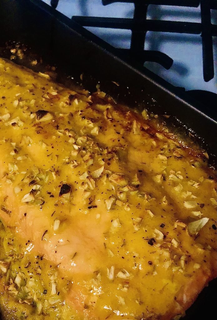 Low Carb Salmon with Lemon, Honey, Thyme