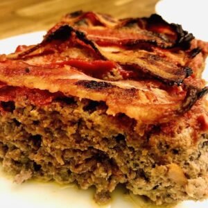 KETO BACON-COVERED MEATLOAF