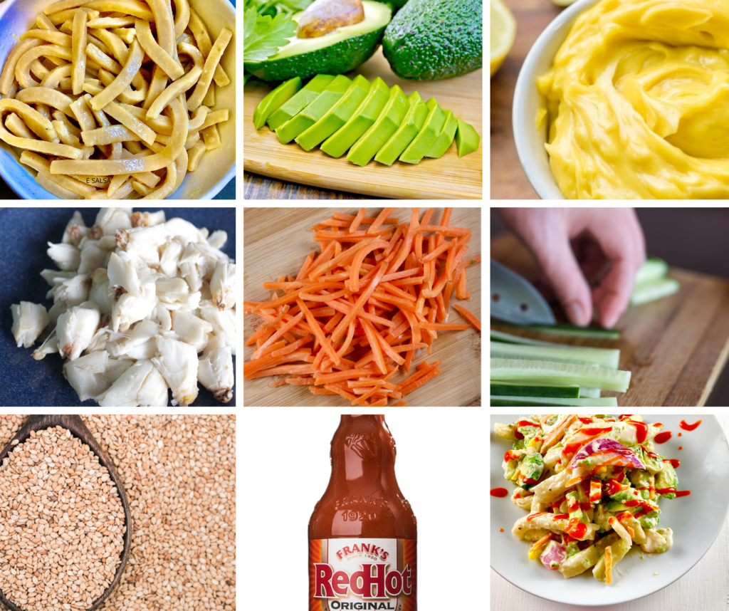 Keto Lazy Japanese Crab Noodle Salad