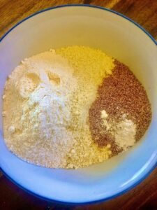 Mixing ingredients for Keto Flour Blend.