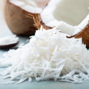 Shredded unsweetened coconut for Keto Coconut-Coated Drumsticks