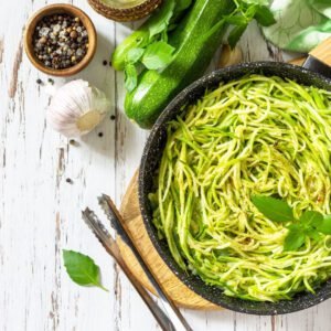 Zoodles for Keto Zoodle Caprese Salad