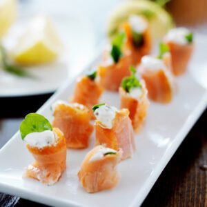 2-Ingredient Keto Ideas like Smoked Salmon and Cream Cheese Roll Ups