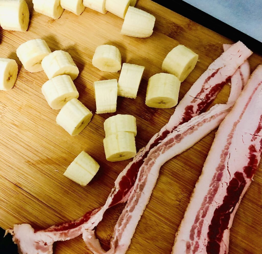 Ingredients for Paleo Bacon-Wrapped Banana