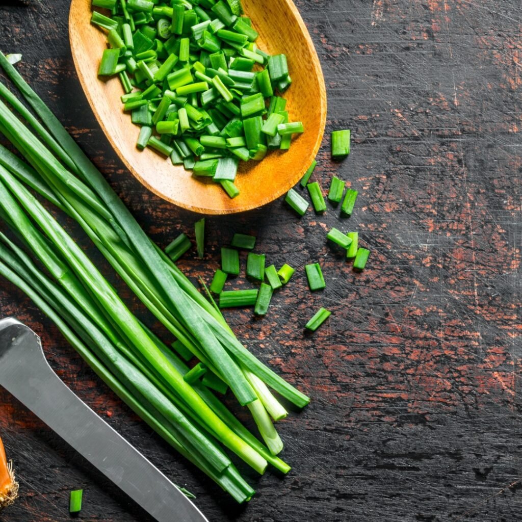 CHOPPED SCALLIONS FOR KETO LOW-CARB EGG FOO YOUNG