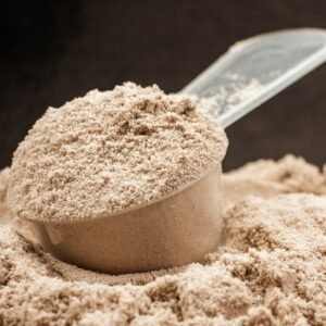 Enjoying chocolate protein powder in high-protein low-carb desserts.