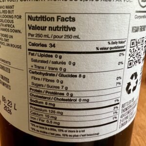 Non-Alcoholic Wine Keto and label