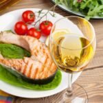 Non-Alcoholic White Wine and Salmon