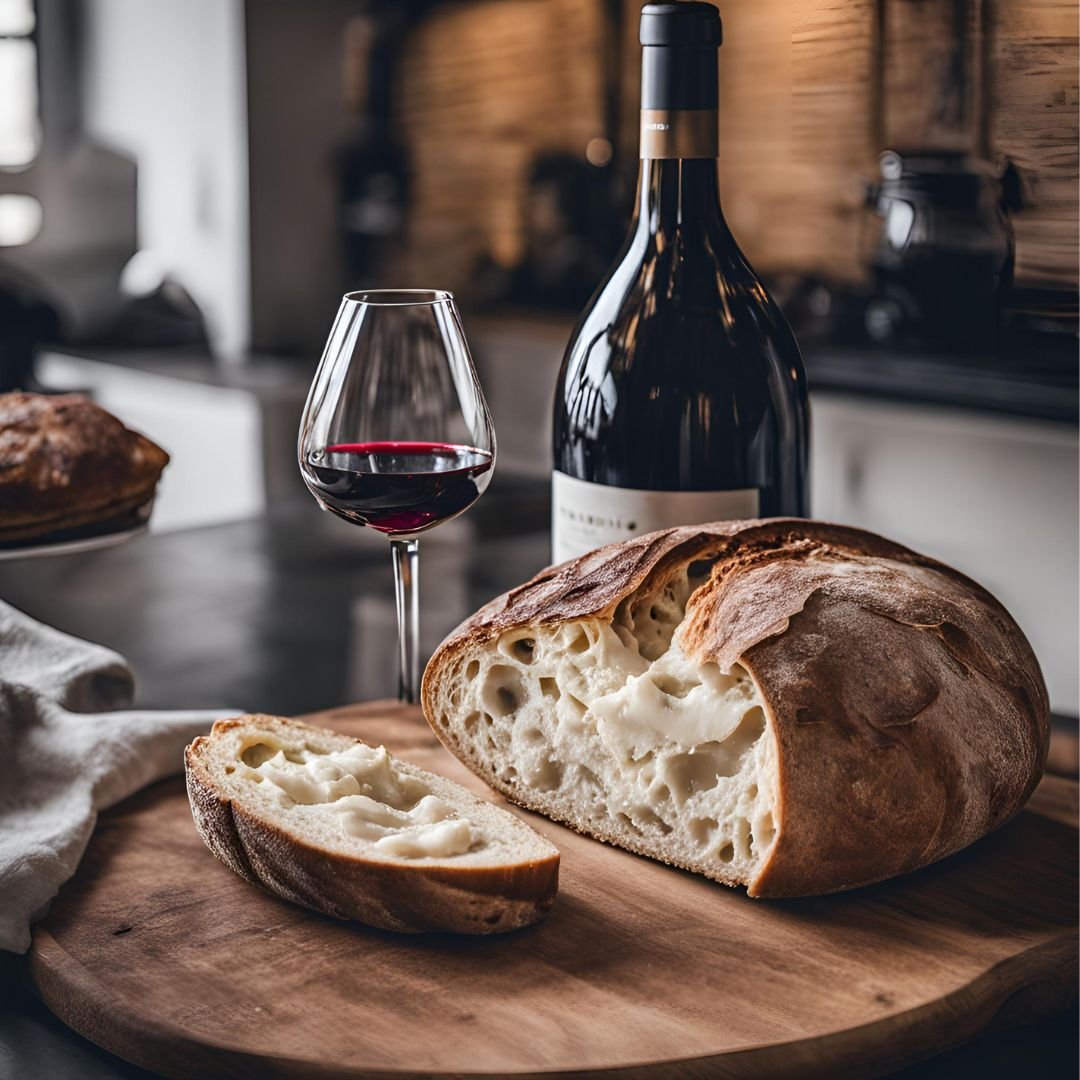 non alcoholic wine with low carb sourdough