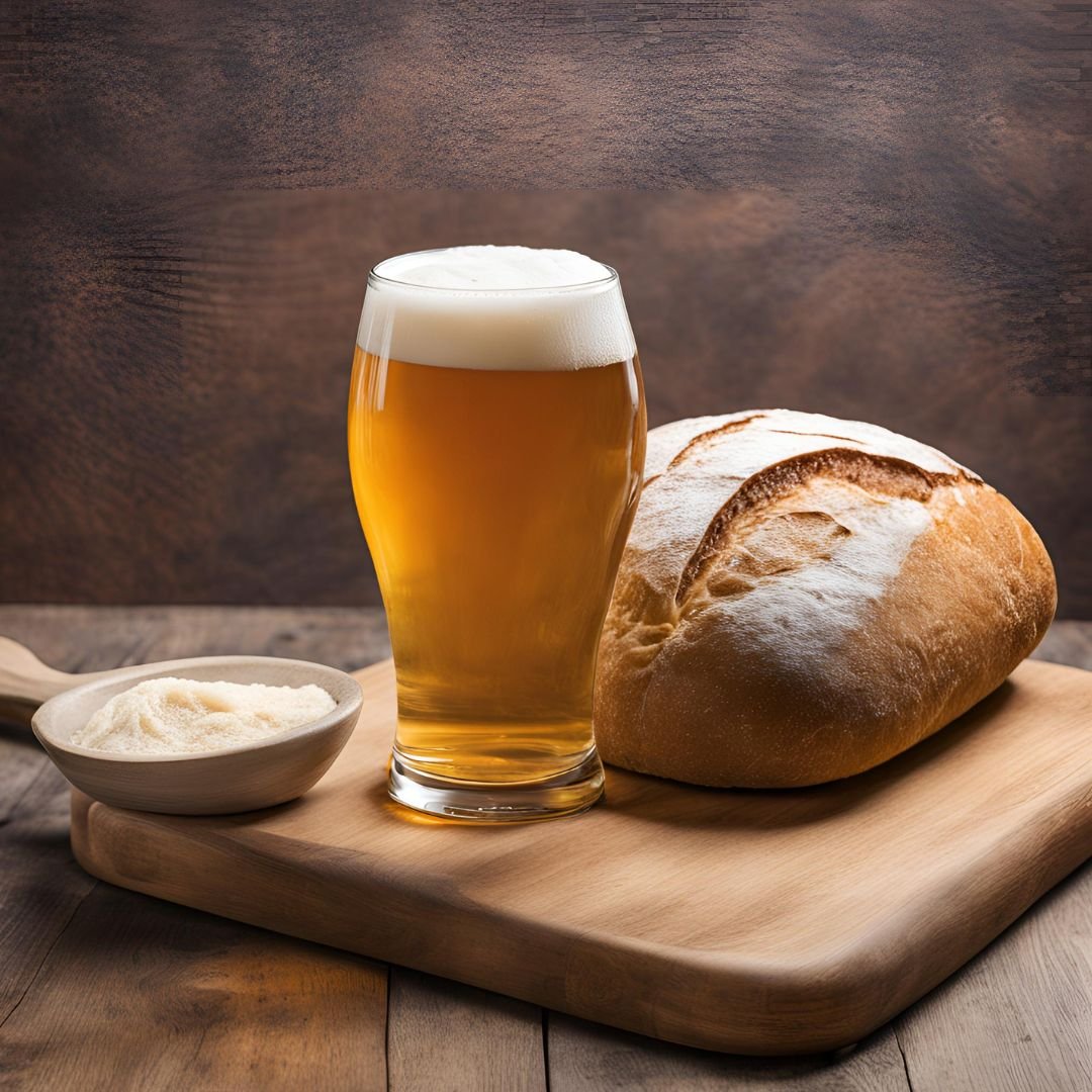 non alcoholic beer paired to low carb sourdough