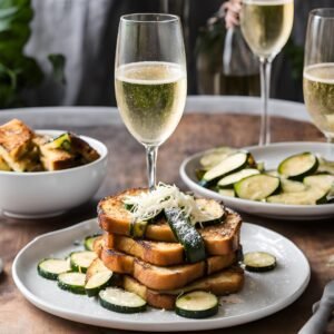 Keto french toast with zucchini and parmesan